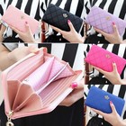 Women Ladies Long Leather Wallet Credit Card Holder Zipper Purse Clutch Handbag