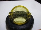 Vintage Firestone Tire Ashtray Amber Glass 1933 Century Of Progress Chicago