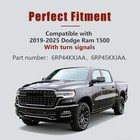 Side Mirror Covers Caps Compatible With 2019-2025 Dodge Ram 1500 with Turn Usa