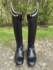 Celeris Passage Dressage Boots   Size 6 5 And 43cm  Black With Silver Trim