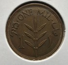 1927 Palestine 1 Mil Bronze Coin-21mm-british Mandate-km 1