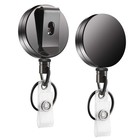 Retractable Keychain Zinc Alloy Anti Lost Id Cards Holder Key Chain Keyring Hold