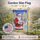 Caroline s Treasures Gouldian Finch With Santa Claus Garden Flag Fnt1192gf