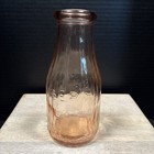 Pink Depression Glass Refrigerator   Juice Bottle  manganese Uv Reactive      J ah