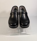 Dansko Lt Pro Womens Black Leather Slip On Clogs Shoes Size Eu 38 Us 7 5-8