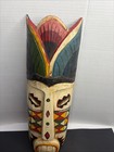 Vintage Indonesian Tribal Mask 20    Hand Carved   Painted Wall Decor Tiki 
