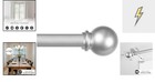 Elegant Adjustable Chelsea Curtain Rod Set In Brushed Nickel  28-48 Inches