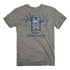 Busch Light Beer Season Front And Back Print T-shirt Grey