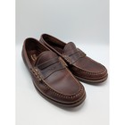 Gh Bass Weejuns Larson Penny Loafers Mens Dark Brown Leather Beefroll Shoes