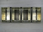 Mini Bread Loaf Strapped Steel Baking Pan 4 Loaf Sections Commercial Unmarked