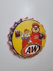 A w A   W Rootbeer Root Beer Vintage Style Bottle Cap Metal Sign Man Cave Bear 