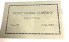 1937 Albia Iowa Chronology   Floral Record Allen Lewis Memory Booklet