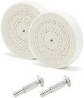 3 Inch Polishing Wheel Fine Cotton 50 Ply 1 4 Inch Arbor 2 Pack
