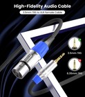 Xlr Female To 3 5mm Trs Aux Unbalanced Microphone Cable  3 3ft 1m
