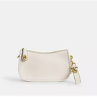 Coach Loop Bag Charm key Chain key Ring In Leather brass chalk Cx204 Nwt