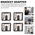 Black Hot Shoe Mount Bracket For Camera Flash Durable Abs Iron Adapter