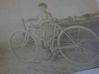 Antique Original Photograph Kid With Bicycle Bike Early Estate Cleanout 