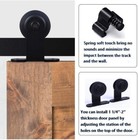 4-20ft Sliding Barn Wood Door Hardware Kit For 1 2  bypass ceiling Mount Door