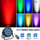 U King 4pcs 80w Par Light 4in1 Rgbw 14 Led Stage Effect Light Dmx512 Remote
