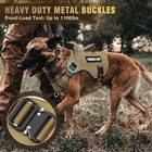 Tactical Dog Harness For Large Dog  Heavy Duty Service Dog Molle Vest With 10 Pe