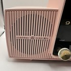 Vintage 1950s Ge Pastel Pink Clock Radio Tube Alarm Clock Works Mcm Mid-century