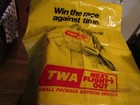Vintage Twa Next Flight Out Small Package Express Service Shipping Bag 24  X 28 