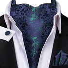 Hi-tie Silk Ascot For Men Self Tie Men s Cravat And Flower Lapel Pin Handkerc   
