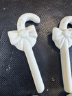 6x Vtg Mold Ceramic Bisque 3 5  Candy Cane Unfinished Ready To Paint Diy Lot