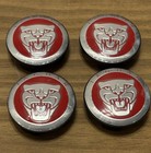 4pcs 58mm Red Wheel Center Caps Hub Cover For Jaguar Xf Xj Xk