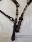 Champion Turf Sterling Silver Overlaid   Rawhide Braided Western Show Headstall