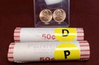 2025  P   D Lincoln Cent Set  2 Unc Coins From Obw Rolls In Plastic Flip
