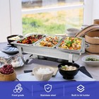 4 Pack Chafing Dish For Buffet 8 Quart Chafing Dish Buffet Set With Lid
