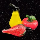 Art Glass Fruit Set 5 Pcs Glass Figurines Paperweight Kitchen Decor Multicolor