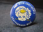 Vintage Advertising Pinback Button - Miss Dairylea - Graffenburg Milk New York