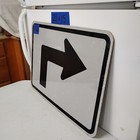 Authentic Traffic Highway Road Street Arrow Sign 90degree Right 21  X 15  12-126