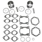 For 1986-1999 Polaris Indy Trail 488  Pistons Top End Gasket Kit Std Bore 72mm
