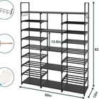 9 Tiers Large Capacity Metal Shoe Rack 50-pair Shoe Organizer Shoe Storage Tall