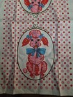 Vintage Pink Poodle W polka Dots Linen Kitchen Tea Hand Towel
