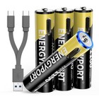 Lot 1 5v 3000mwh 1100mwh Aa Aaa Battery Type-c Usb Rechargeable Li-ion Batteries