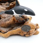 John Perry Orca Killer Whale Family Sculpture On Burl Driftwood Large