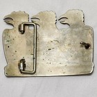 Vintage Silver Toned And Abalone 3 Eagles Belt Buckle No Markings