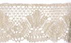 4 Yds Vintage Cluny Bobbin Lace Trim 4 3 4  W  Floral Motifs And Picot Edge