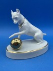 Hutschenreuther Germany Porcelain Figurine Of A Miniature Pinscher Dog With Ball