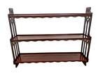 Antique Mahogany Plate Shelf Small Book Display Free Standing Or Wall Mount