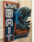 Vintage Bait   Tackle Sign     Ice Fishing Rentals Wall Decor For Garage  Cabin