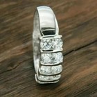 2ct Round Cut Lab Created Diamond Men s Engagement Band 14k White Gold Plated