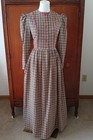 New Xs Tartan Pioneer Dress Historic Halloween Costume Ol West Victorian Pioneer