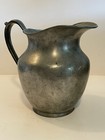 Vintage Pewter Silver Patina Tavern Water juice Large Classic Pitcher 6 75  Tall
