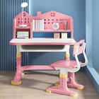 Kids Functional Desk And Chair Set Ergonomic Height Adjustable Study Desk  pink 