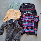 17pcs Vintage Wholesale Reseller Knitted Sweaters Cottagecore Granny Crewneck